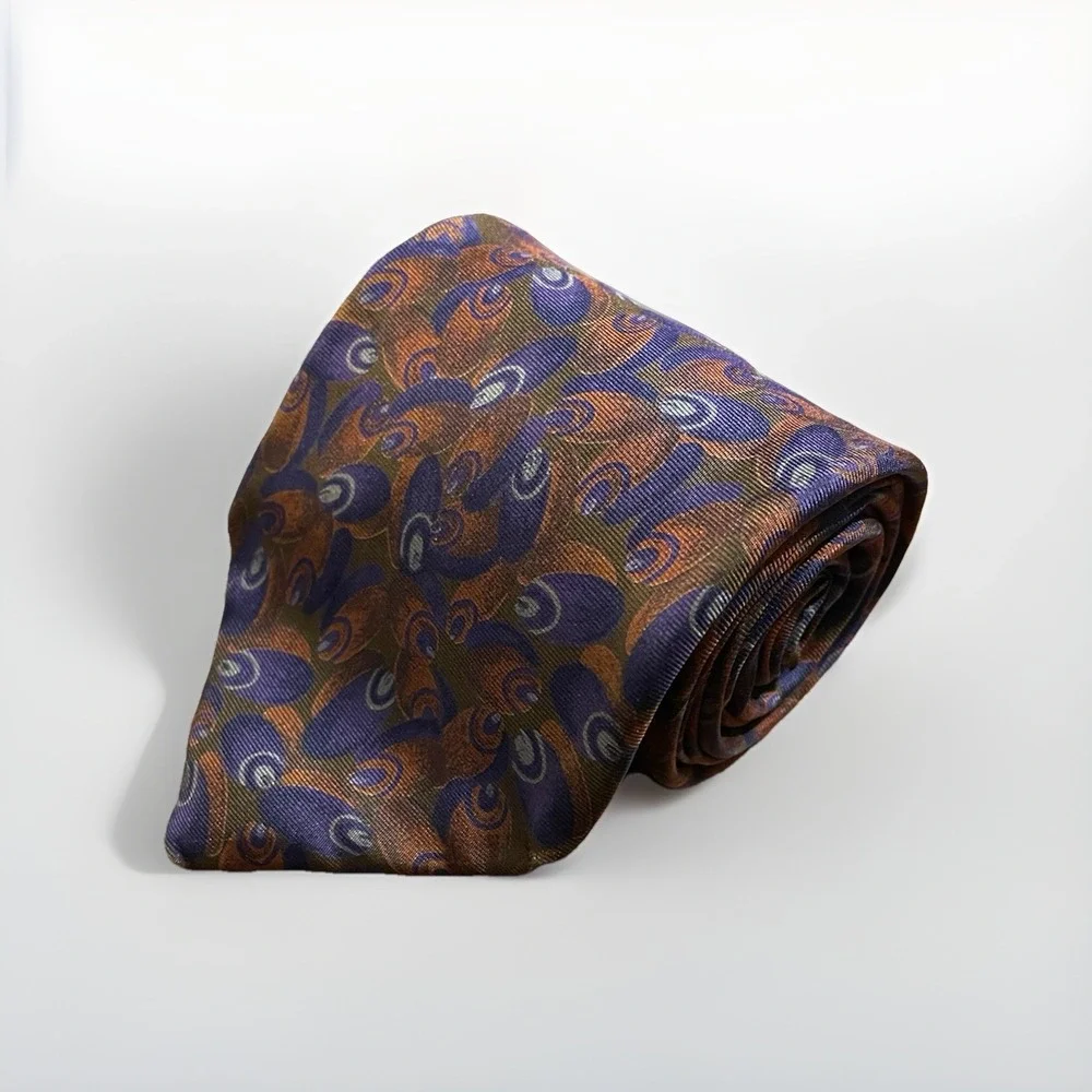 Vintage Givenchy Monsieur Silk Tie‎ From Italy Abstract Colorful